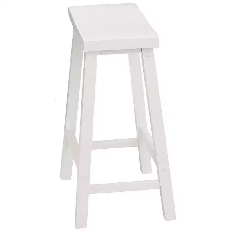 Sgabelli da cucina PJ Wood Classic Saddle Seat da 24 pollici, bianchi (confezione da 10)