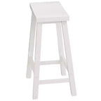 Sgabelli da cucina PJ Wood Classic Saddle Seat da 24 pollici, bianchi (confezione da 10)