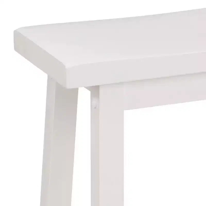 Sgabelli da cucina PJ Wood Classic Saddle Seat da 24 pollici, bianchi (confezione da 10)