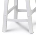 Sgabelli da cucina PJ Wood Classic Saddle Seat da 24 pollici, bianchi (confezione da 10)
