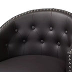 Set 2 sgabelli da bancone girevoli Theron in similpelle e legno - Baxton Studio