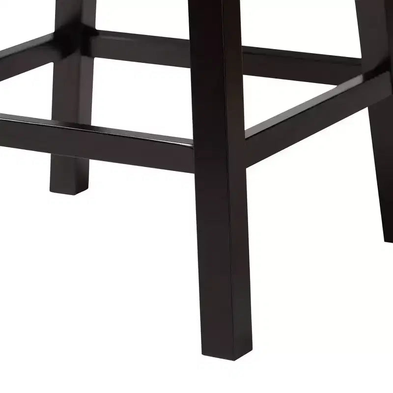 Set 2 sgabelli da bancone girevoli Theron in similpelle e legno - Baxton Studio