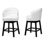 Set 2 sgabelli da bancone girevoli Theron in similpelle e legno - Baxton Studio