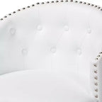 Set 2 sgabelli da bancone girevoli Theron in similpelle e legno - Baxton Studio