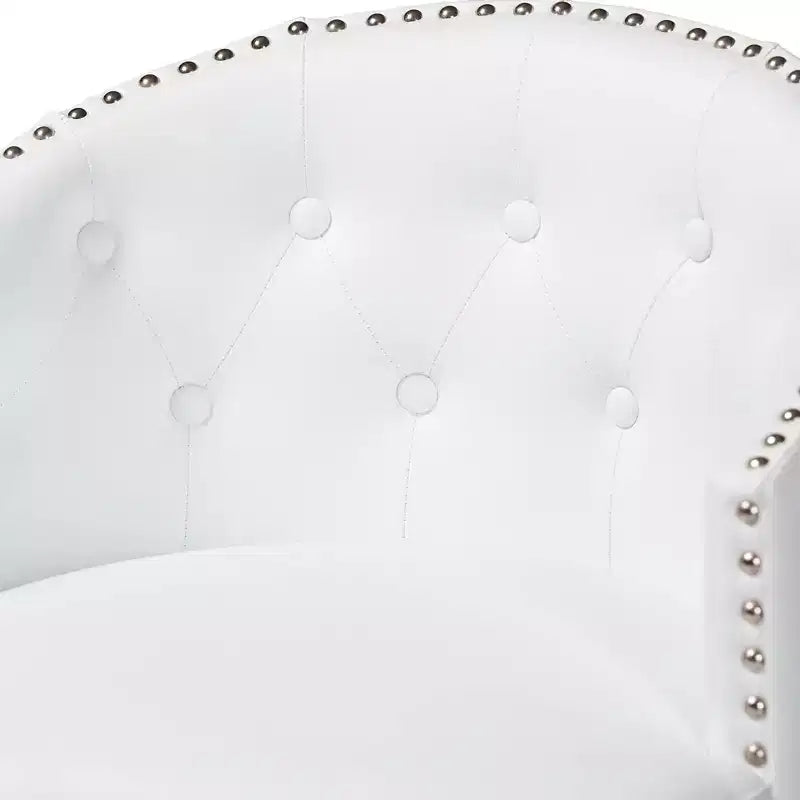 Set 2 sgabelli da bancone girevoli Theron in similpelle e legno - Baxton Studio