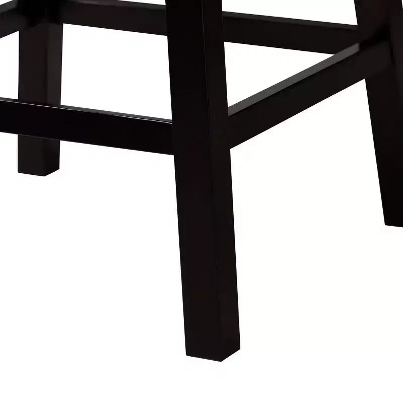 Set 2 sgabelli da bancone girevoli Theron in similpelle e legno - Baxton Studio