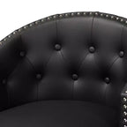 Set 2 sgabelli da bancone girevoli Theron in similpelle e legno - Baxton Studio