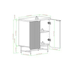 Madia moderna a 2 ante con scanalature - Saracina Home