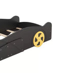 Letto a piattaforma a forma di auto da corsa con ruote e contenitore - ModernLuxe