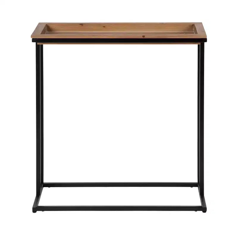 Kate and Laurel Lockridge, Tavolino da Consolle Rettangolare in Metallo, 71x33x79 cm, Naturale