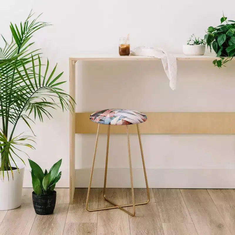 Sgabello Marta Barragan Camarasa forme geometriche e trame - Deny Designs