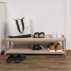 happimess Scarpiera a 2 Ripiani in Ferro Industriale Compatta da 10,75, per 6 Paia di Scarpe