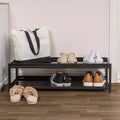happimess Industrial Compact 10.75 6-Pair 2-Tier Iron Shoe Rack