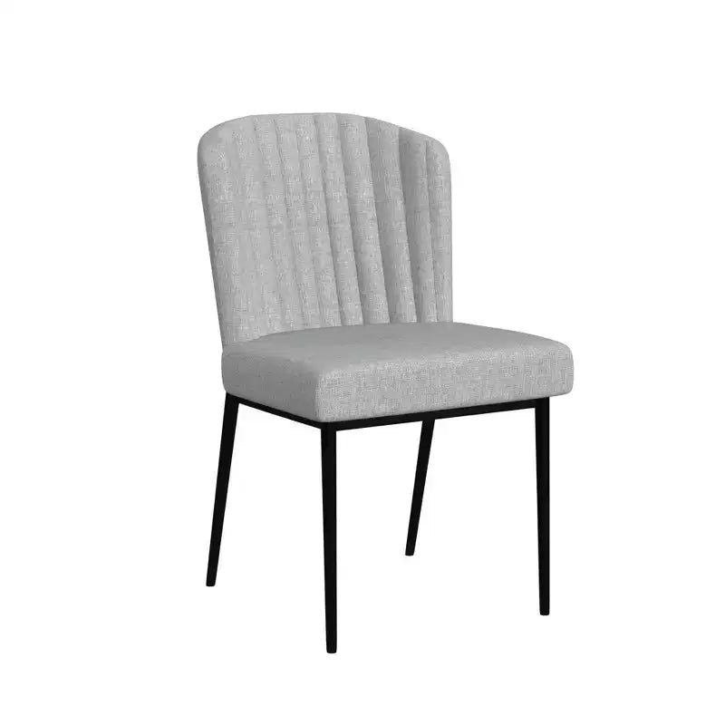Channel Back Dining Chair with Metal Legs - HomePop