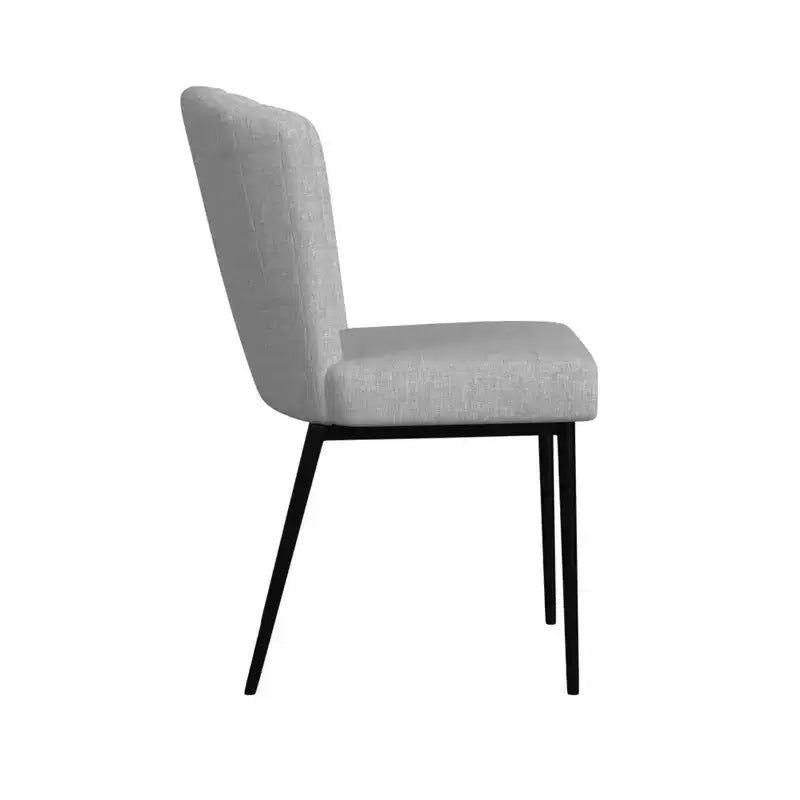 Sedia da Pranzo con Schienale a Canale e Gambe in Metallo - HomePop