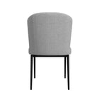 Sedia da Pranzo con Schienale a Canale e Gambe in Metallo - HomePop