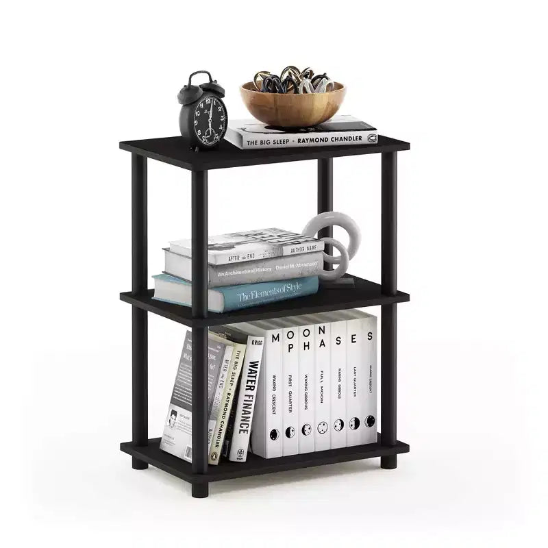 Furinno Libreria a Giorno con 3 Ripiani a Colori Reversibili, Espresso