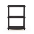 Furinno Libreria a Giorno con 3 Ripiani a Colori Reversibili, Espresso