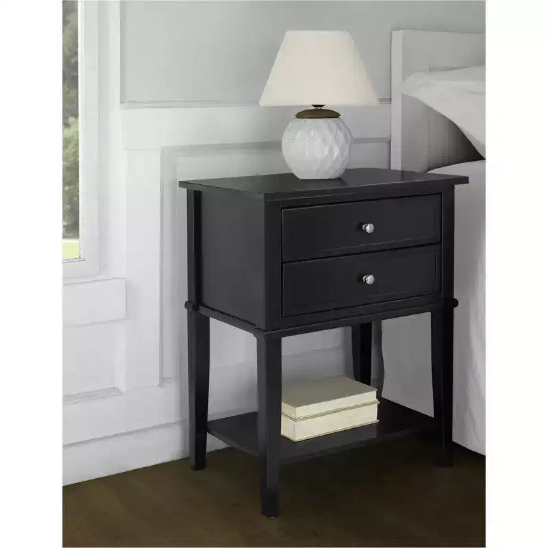 Ameriwood Home Franklin Comodino con 2 cassetti e ripiano inferiore