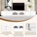 Mobile TV di lusso con anta in vetro scanalato, consolle multimediale elegante e pratica per TV fino a 90 pollici - ModernLuxe