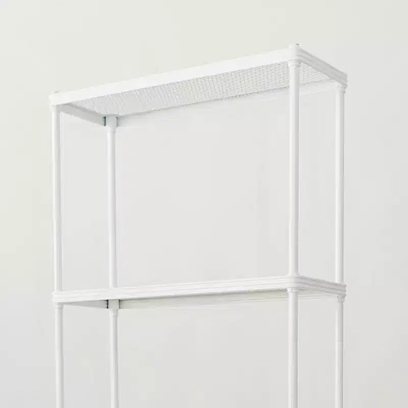 Design Ideas MeshWorks Scaffale da bagno a torre a 3 ripiani in metallo a dimensioni complete per organizzazione sopra il water, 26 x 9.8 x 70.3, Bianco