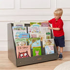 ECR4Kids Espositore per Libri Mobile Bifacciale con Ripiani Contenitori, Scaffale per Aula