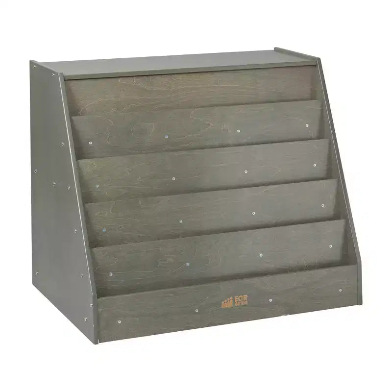 ECR4Kids Double-Sided Mobile Book Display with Storage Shelves, Classroom Bookshelf