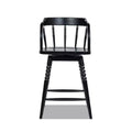 Jennifer Taylor Home Breda 25.5 Turned Bubble Spindle Low-Back Wood Counter Stool, Black