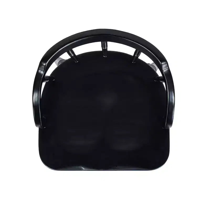 Sgabello da bancone basso in legno Jennifer Taylor Home Breda 25.5 con fusello a bolle tornito, schienale basso, nero