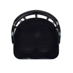 Sgabello da bancone basso in legno Jennifer Taylor Home Breda 25.5 con fusello a bolle tornito, schienale basso, nero