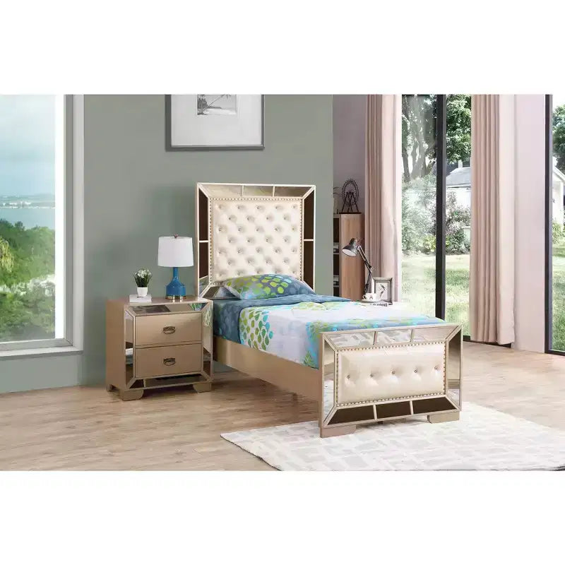 Letti a pannelli singoli Passion Furniture Hollywood Hills
