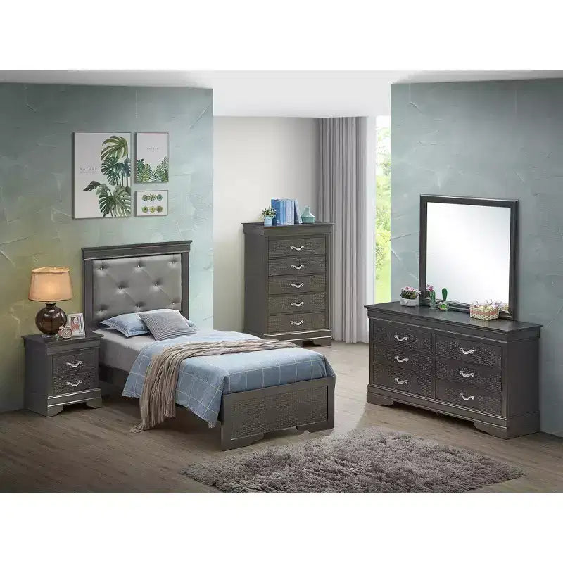 Passion Furniture Letti a pannello Lorana