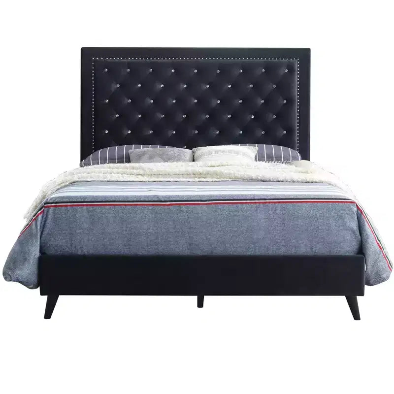 Passion Furniture Letto matrimoniale imbottito Alba