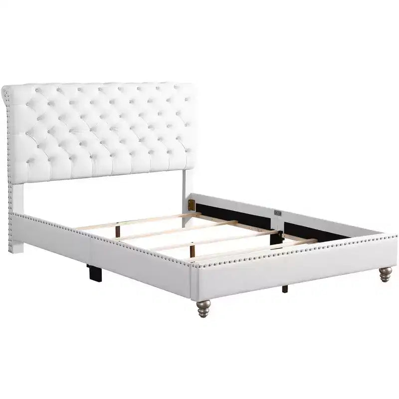 Letto a pannello matrimoniale imbottito trapuntato Passion Furniture Maxx