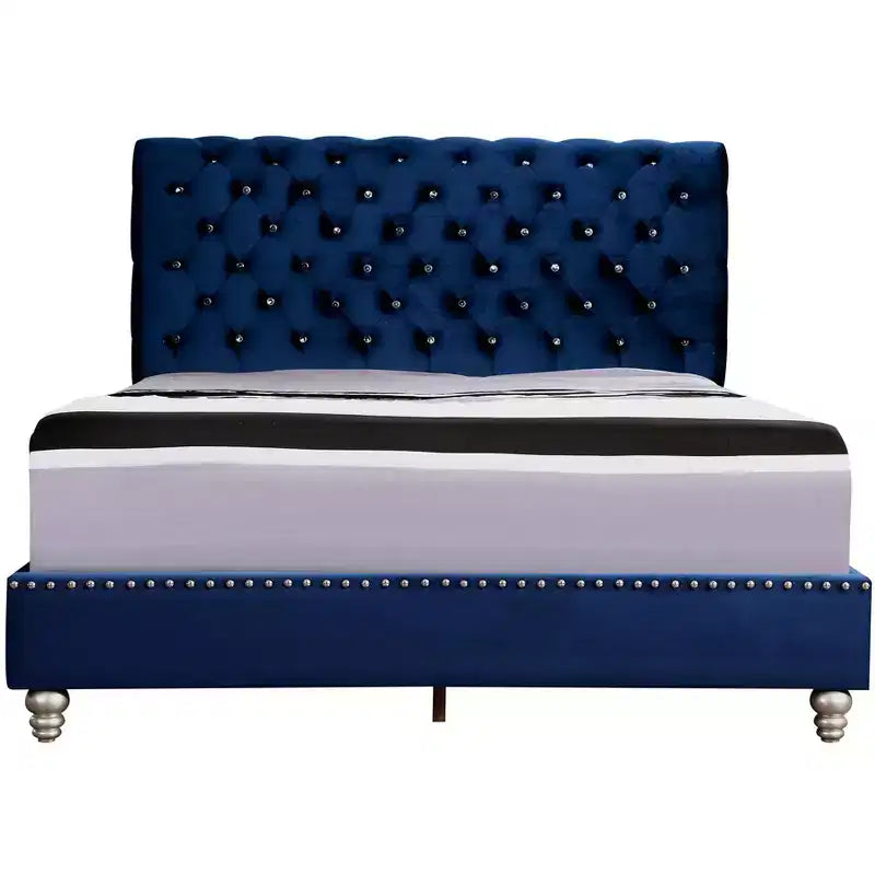 Letto a pannello matrimoniale imbottito trapuntato Passion Furniture Maxx