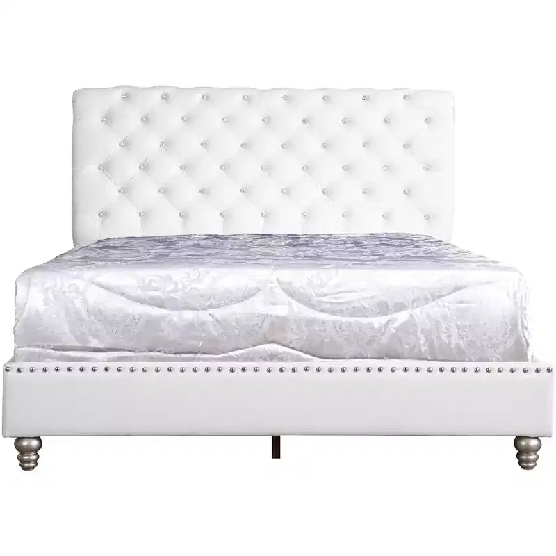 Letto a pannello matrimoniale imbottito trapuntato Passion Furniture Maxx