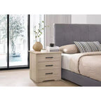 Comodino a 3 cassetti Hudson Passion Furniture (23 pollici A x 22 pollici L x 18 pollici P)
