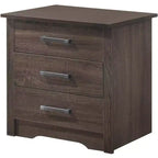 Comodino a 3 cassetti Hudson Passion Furniture (23 pollici A x 22 pollici L x 18 pollici P)