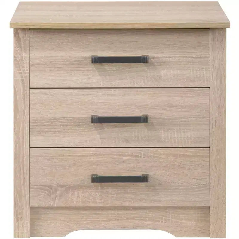 Passion Furniture Hudson 3-Drawer Nightstand (23 in. H x 22 in. W x 18 in. D)