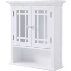 Teamson Home Neal Mobiletto da parete rimovibile in legno con 2 ante in vetro, Bianco
