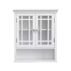 Teamson Home Neal Mobiletto da parete rimovibile in legno con 2 ante in vetro, Bianco