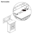 Teamson Home Neal Mobiletto da parete rimovibile in legno con 2 ante in vetro, Bianco