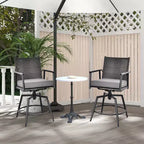 Set di sgabelli da bar girevoli a 360° Costway, altezza bancone, con struttura in metallo