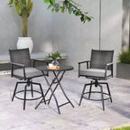 Set di sgabelli da bar girevoli a 360° Costway, altezza bancone, con struttura in metallo