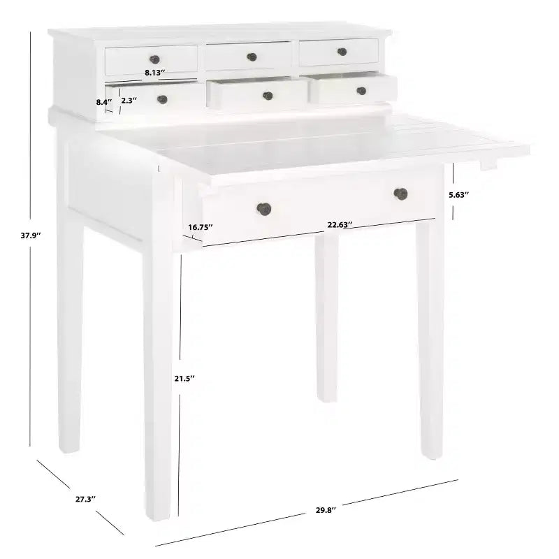 Scrivania pieghevole a 7 cassetti Abigail - AMH6520 - Safavieh Couture