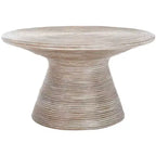 Cristina Rattan Coffee Table - Grey White Wash - Safavieh