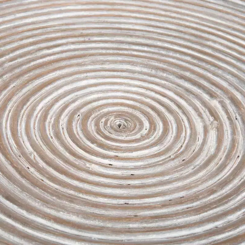 Tavolino da Caffè Cristina in Rattan - Bianco Grigio Spazzolato - Safavieh