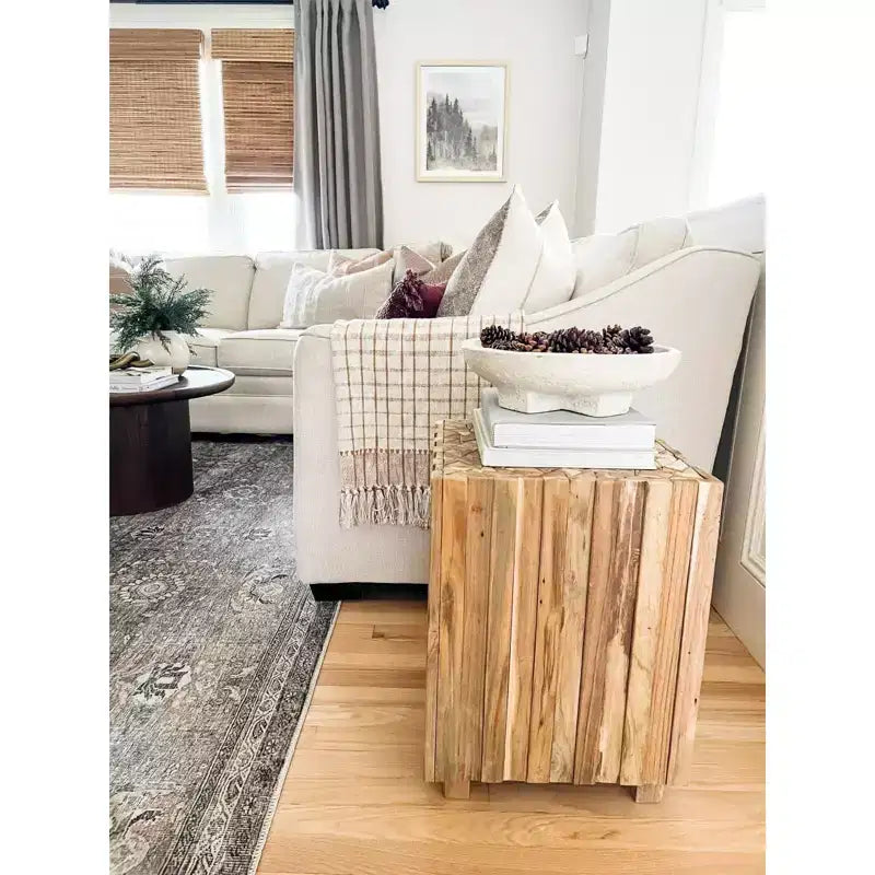 Tavolino Richmond Square End - FOX1001A - Rovere Medio - Safavieh Couture