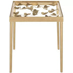 Rosalia Butterfly Side Table - FOX2594A - Gold/Clear - Safavieh Couture