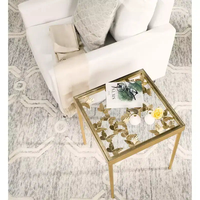 Tavolino Rosalia Butterfly - FOX2594A - Oro/Trasparente - Safavieh Couture